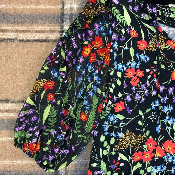 Anthropologie Maeve Jacquin Peasant Floral Blouse Size:S/P - Picture 3 of 13